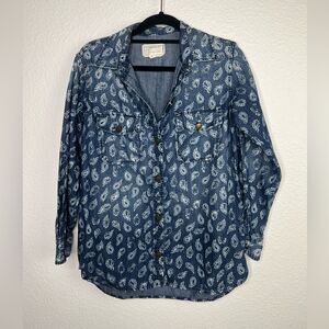 Current Elliott button down shirt chambray/ denim